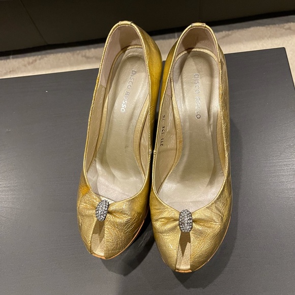 Gold platform open toe - Picture 2 of 5